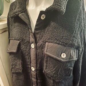 Zesica Women's Black Sherpa Jacket